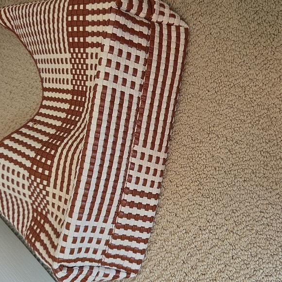 Anthropologie Woven Brown and Cream Tote / Shoulder Bag - Picture 11 of 14